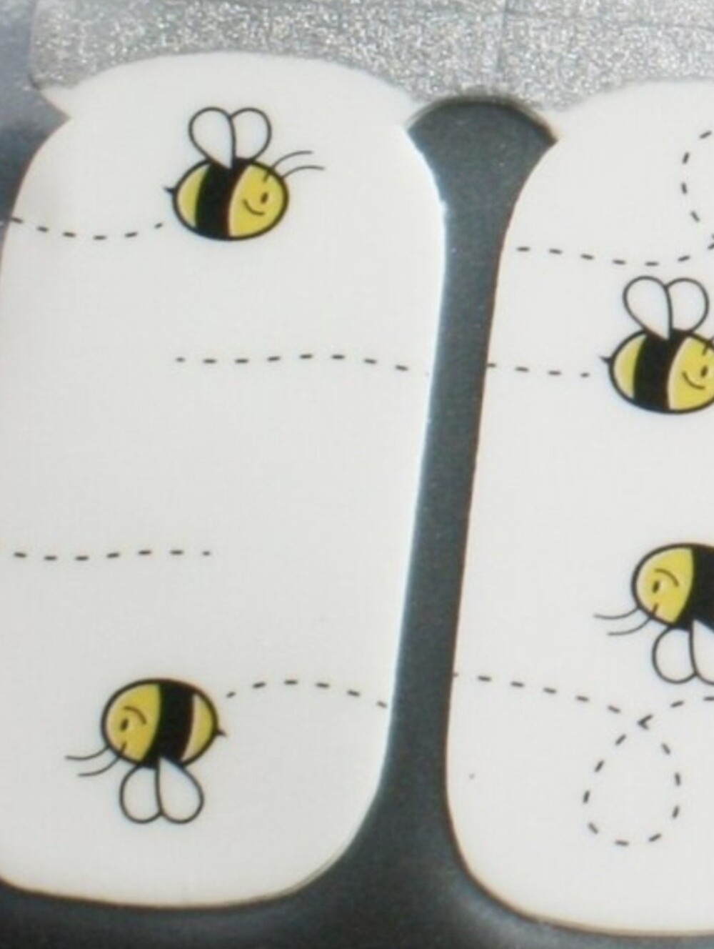 3 For 15 - LILY & FOX - BUMBLE BEE Nail Stickers Wraps Strips Black Yellow